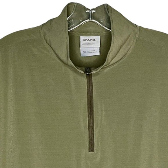 PrAna Railay 1/4 Zip Pullover - Rye Green - XL - Picture 5 of 10